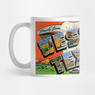 Howdy from West Texas - Vintage Large Letter Postcard Mug